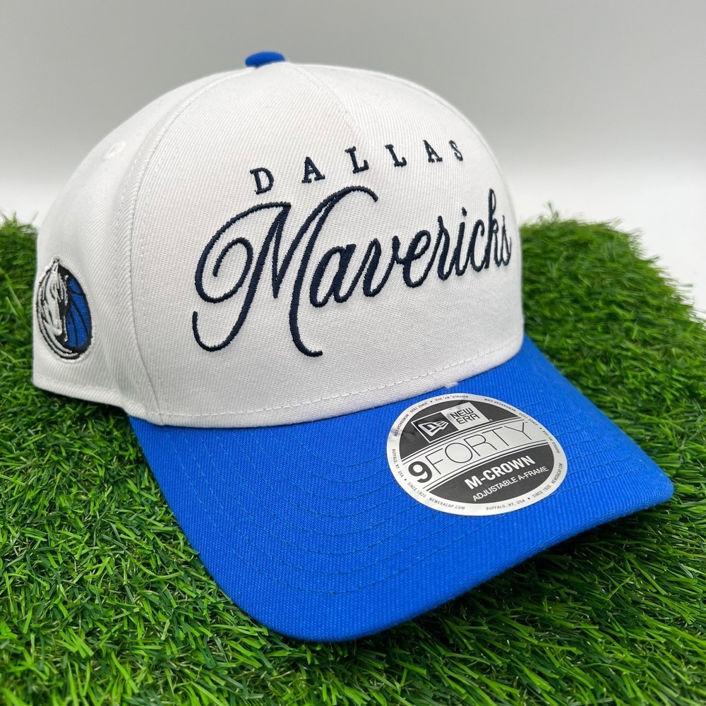 New Era Dallas Mavericks NBA Draft Script 9Forty A Frame Snapback Adjustable Hat